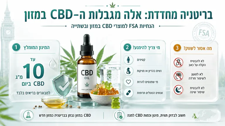 תמונה עבור הכתבה: בריטניה מחדדת: אלה מגבלות ה-CBD במזון