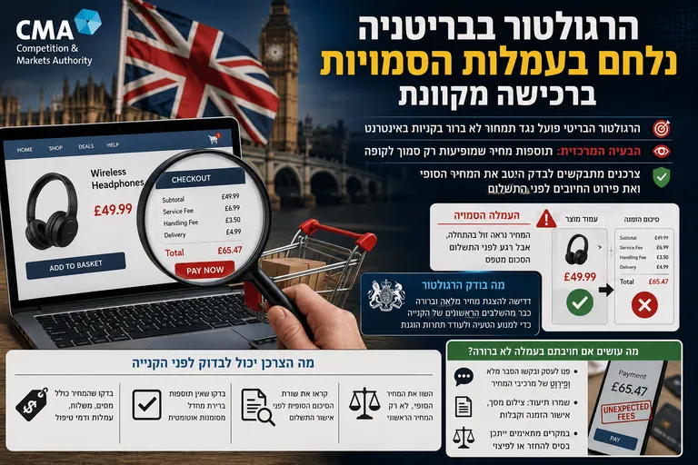 הרגולטור בבריטניה נלחם בעמלות הסמויות ברכישה מקוונת