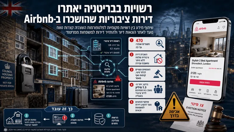 תמונה עבור הכתבה: רשויות בבריטניה יאתרו דירות ציבוריות שהושכרו ב-Airbnb