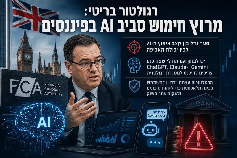 תמונה עבור הכתבה: רגולטור בריטי: מרוץ חימוש סביב AI בפיננסים