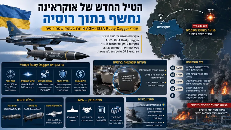 הטיל החדש של אוקראינה נחשף בתוך רוסיה