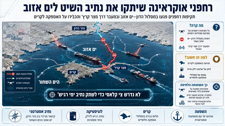 תמונה עבור הכתבה: רחפני אוקראינה שיתקו את נתיב השיט לים אזוב