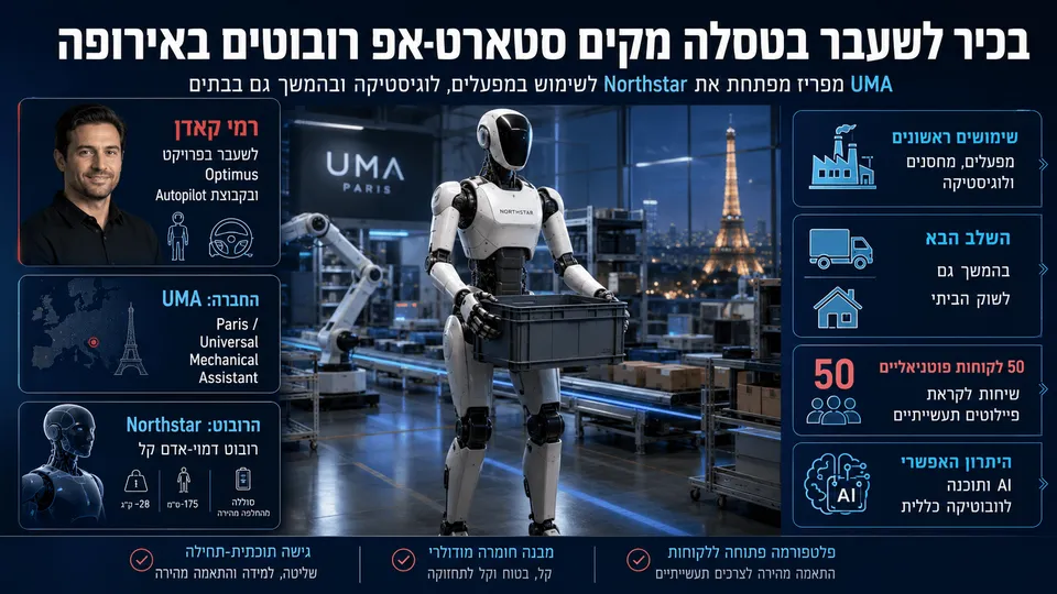 בכיר לשעבר בטסלה מקים סטארט-אפ רובוטים באירופה