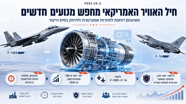 חיל האוויר האמריקאי מחפש מנועים חדשים למטוסי הקרב