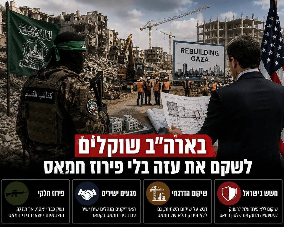 בארה"ב שוקלים לשקם את עזה בלי פירוז חמאס