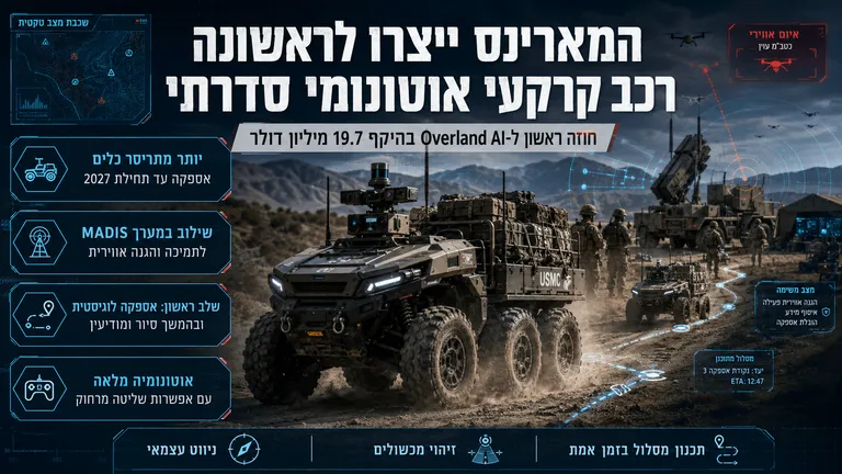 תמונה עבור הכתבה: המארינס ייצרו לראשונה רכב קרקעי אוטונומי סדרתי