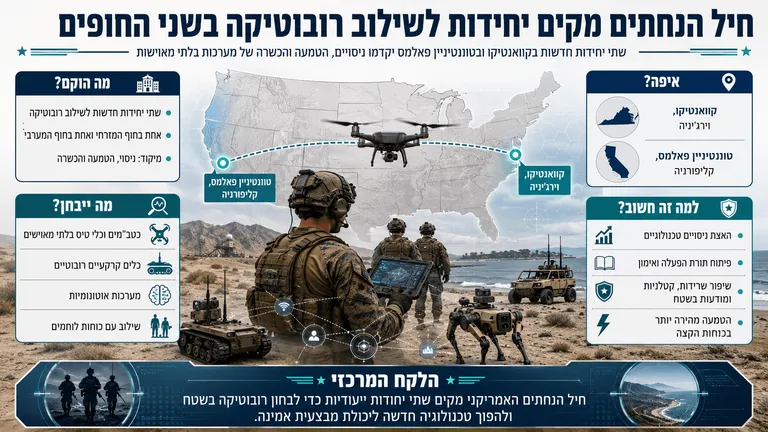 תמונה עבור הכתבה: חיל הנחתים מקים יחידות לשילוב רובוטיקה בשני החופים