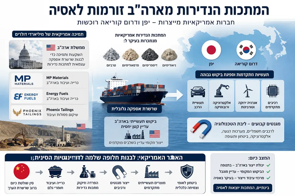המתכות הנדירות מארה"ב זורמות לאסיה