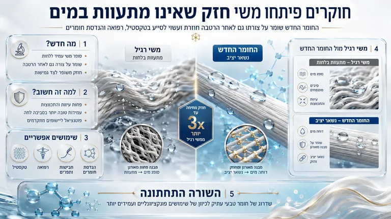 חוקרים פיתחו משי חזק שאינו מתעוות במים