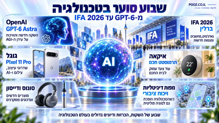 שבוע סוער בטכנולוגיה: מ-GPT-6 עד IFA 2026