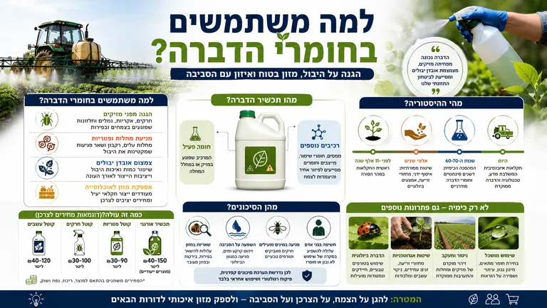 למה משתמשים בחומרי הדברה ומה המחיר