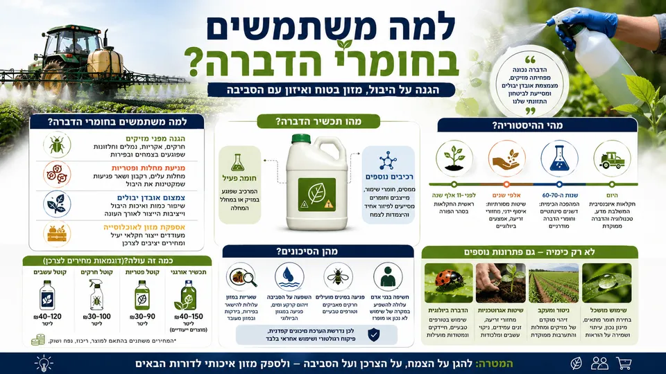 למה משתמשים בחומרי הדברה ומה המחיר