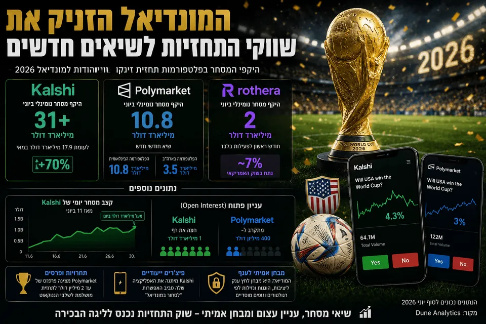 המונדיאל הזניק את שווקי התחזיות לשיאים חדשים