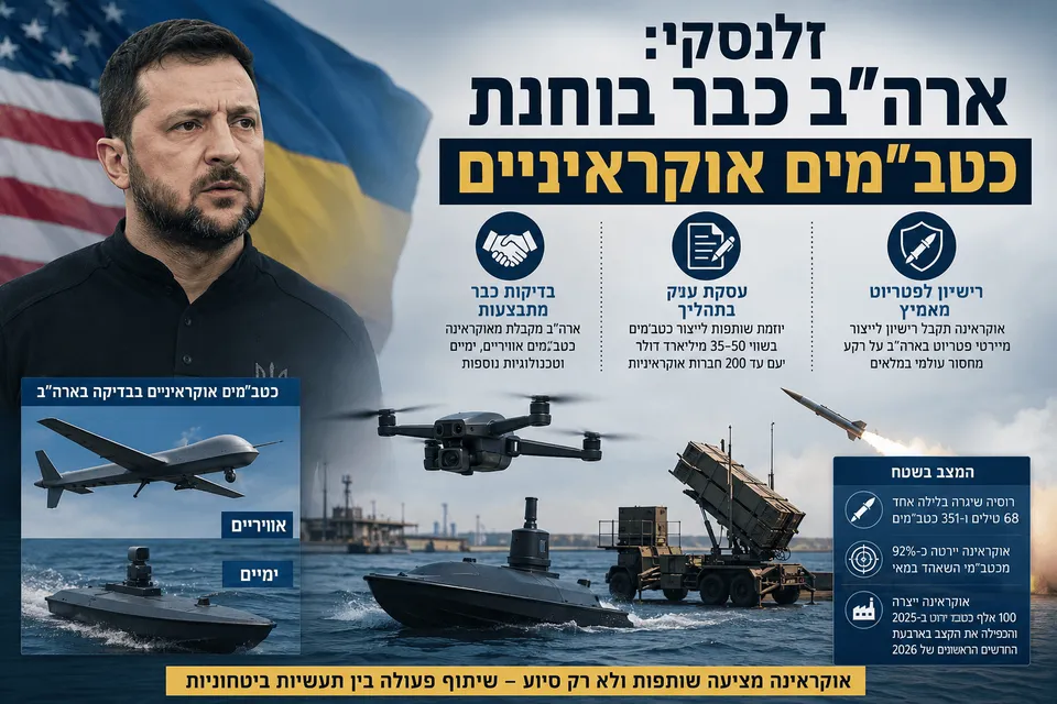זלנסקי: ארה"ב כבר בוחנת כטב"מים אוקראיניים
